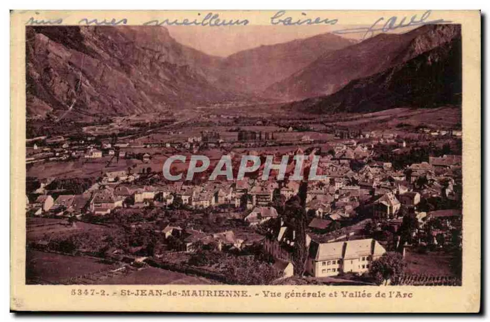 St-Jean-de-Maurienne — Allgemeiner Blick und Tal des Arc — Verlag Nr. 5347-2 - Vorderseite