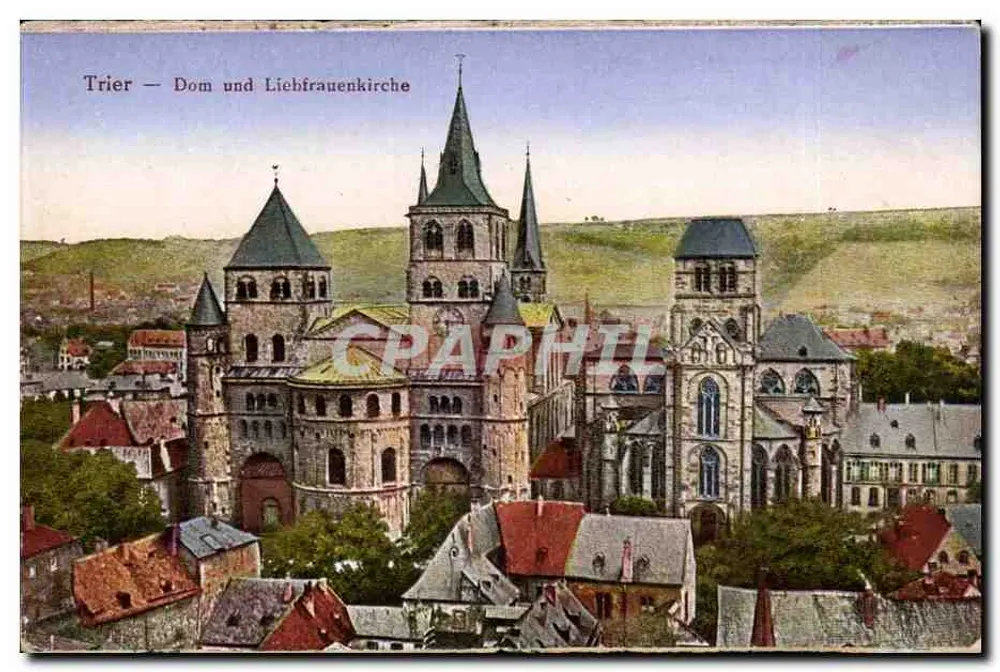 Trier — Dom und Liebfrauenkirche — unbekannter Verleger, Seriennummer nicht sichtbar - Vorderseite