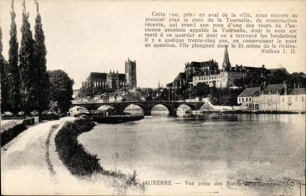 Auxerre — Blick vom Ufer der Yonne — Notices J.D. - Vorderseite