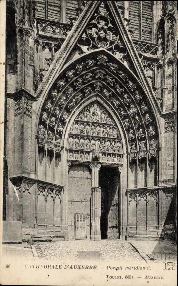Kathedrale von Auxerre — Südtor — Toulor, Verlag — Auxerre - Vorderseite