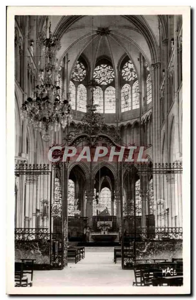 Auxerre - O Coro na Catedral — G. Riau, editor, Paris - Frente