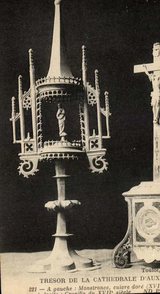 Schatz der Kathedrale von Auxerre — Monstranz und Kreuz des 17. Jahrhunderts — Verleger ND P, n° 221 - Vorderseite