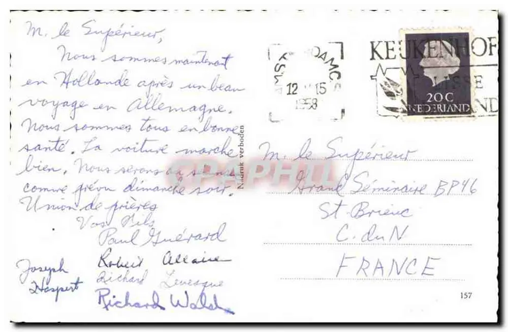 Hollande — Moinho Holandês — Keukenhof - Verso