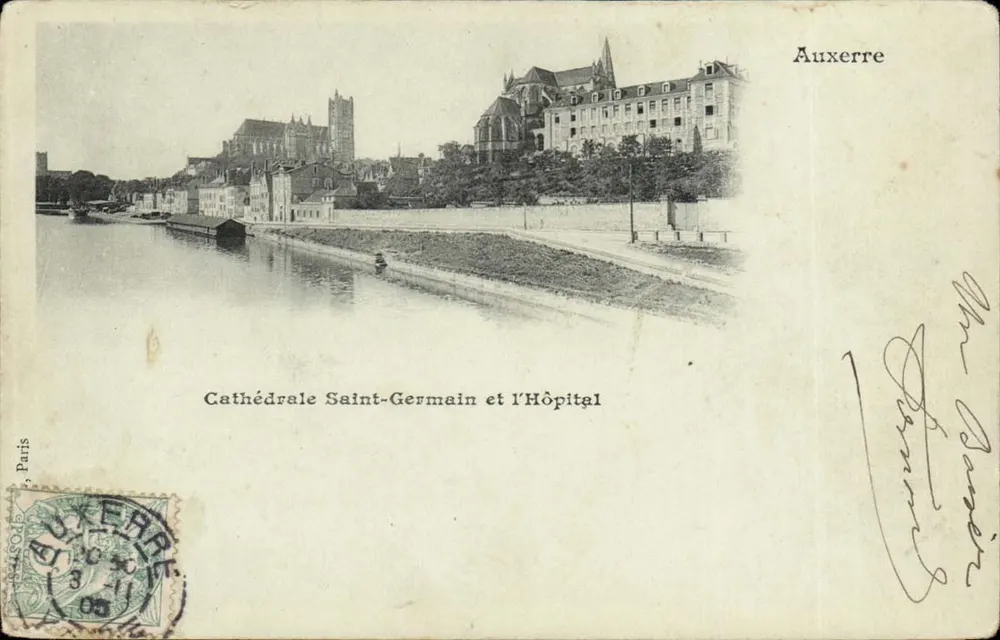 Auxerre — Kathedrale Saint-Germain und das Krankenhaus — Paris, Verlag - Vorderseite