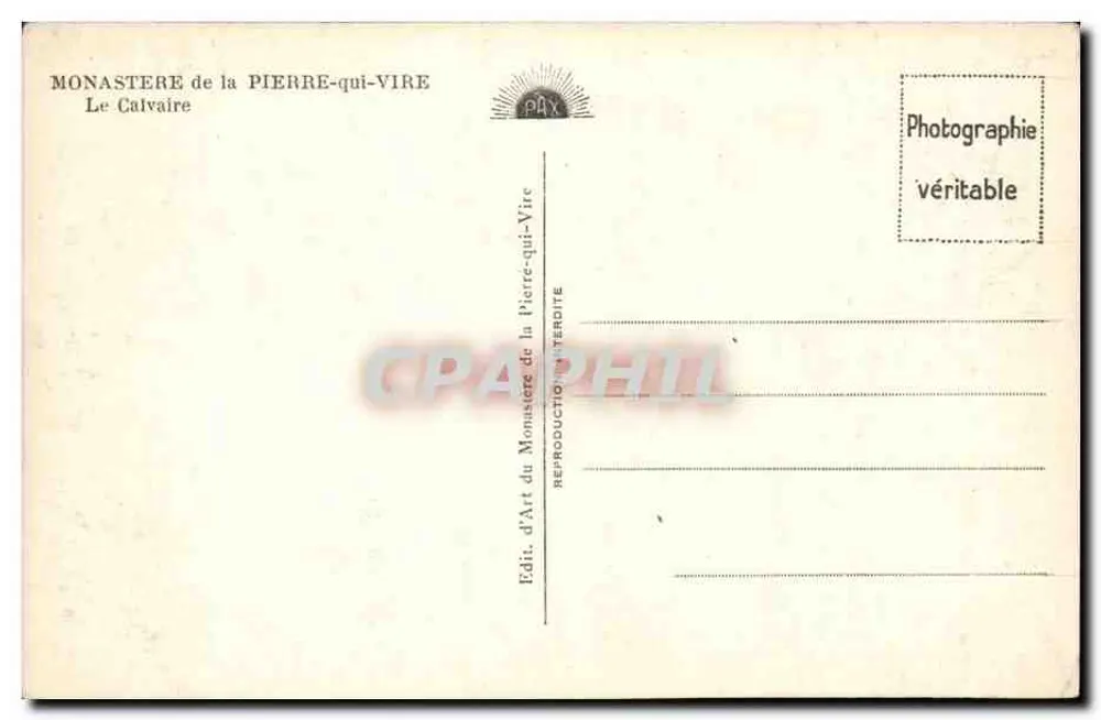 Calvarienberg des Klosters la Pierre-qui-Vire — Verlag: Kunst des Klosters la Pierre-qui-Vire - Rückseite