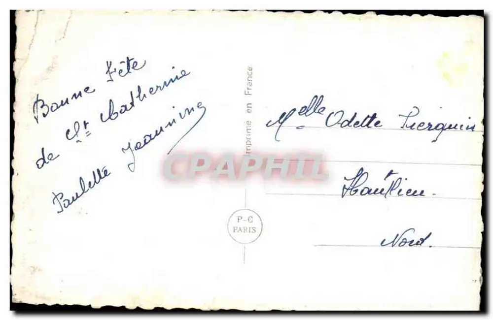 Casal apaixonado — rosas — P-C 5673/3 - Verso