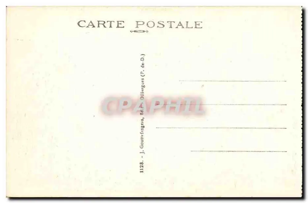 Gipfel des PUY-DE-DOME — Ruinen des Tempels Merkur und das Observatorium — J. Goutteiranges, Éd. de-D. (P. de-D.) - Rückseite