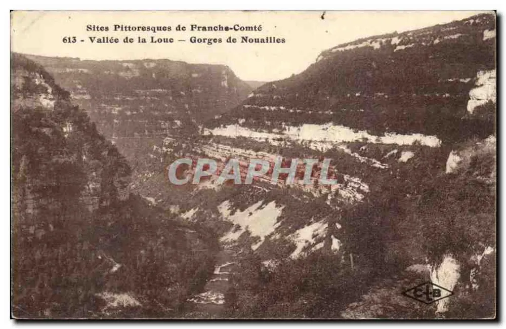 Gorges di Nouailles — Vallo della Loue — Franche-Comté — serie 613 — Ed. C. Lardir - Recto