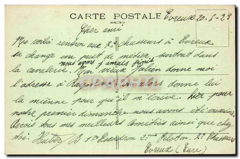 Évreux — Panorama do Bairro da Cavalaria — Editor: Photo-Éditions G. Buret - Verso