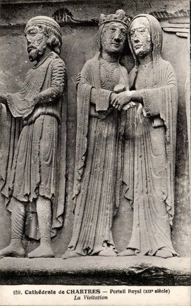 Kathedrale von CHARTRES — Königlicher Portal (12. Jahrhundert) — Die Verkündigung - Vorderseite