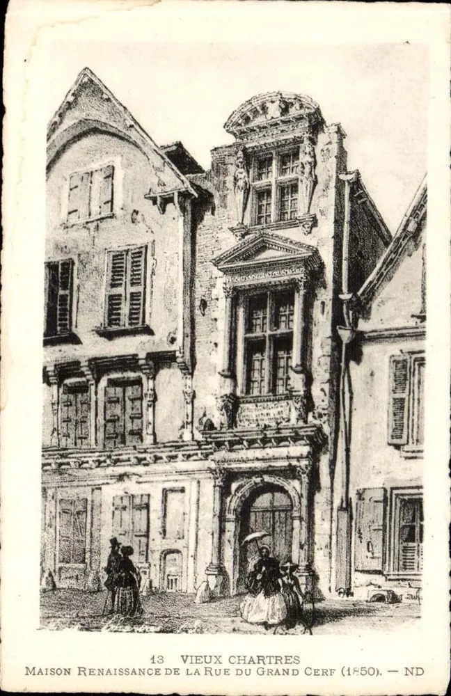 Renaissance-Haus der Rue du Grand Cerf — Altes Chartres — ND - Vorderseite
