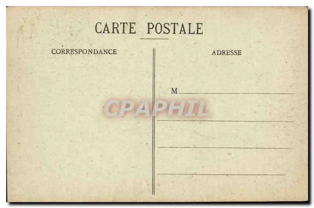 Auray - O Campo dos Mártires — editor H. Laurent, Post-Louis, n° 61 - Verso