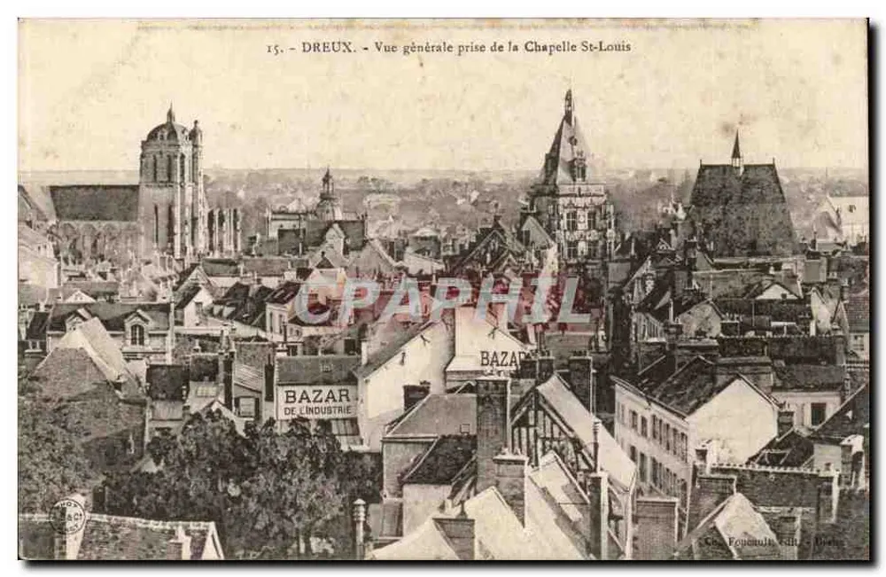 Dreux — Allgemeiner Blick vom Kapell Saint-Louis — Foyoult, Verlag Paris - Vorderseite