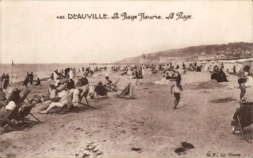 Deauville. Die blühende Strandpromenade. Der Strand. - Vorderseite