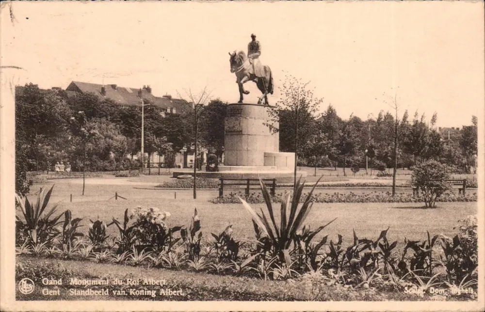 Gand — König Albert Denkmal — Verlag NJS, Seriennummer nicht sichtbar - Vorderseite