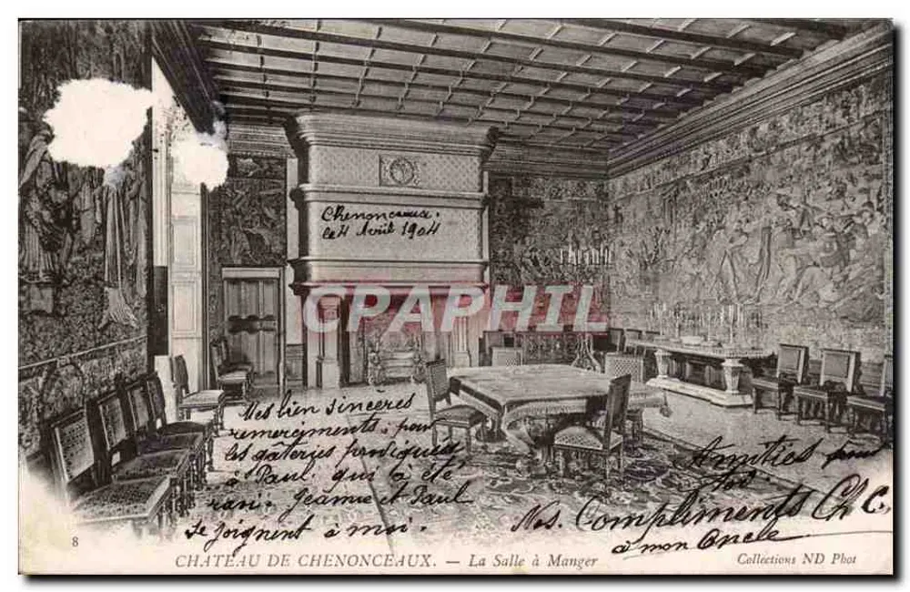 Castelo de Chenonceaux — A Sala de Jantar — Collections ND Phot - Frente