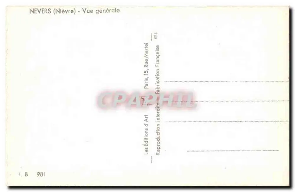 Nevers (Nièvre) — Vista geral — Edições d'Art Martel - Verso