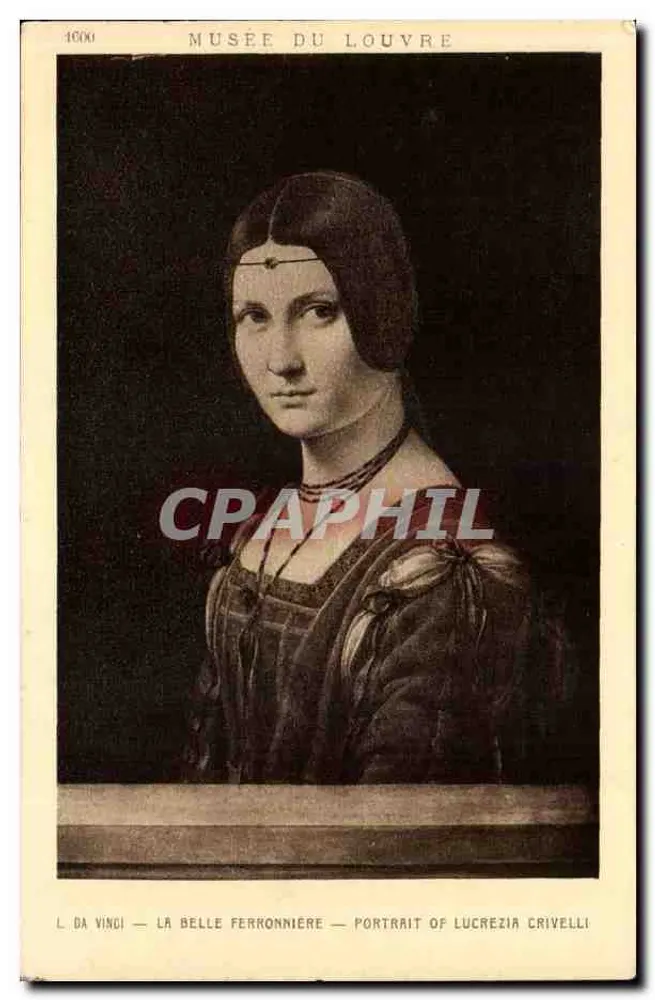 Die Schöne Schmiedin — Musée du Louvre — L. Da Vinci — n° 1600 - Vorderseite