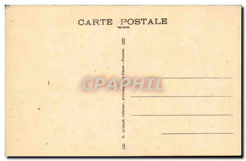 Laval — Interior da Igreja de Pritz — G. Arland, editor, Nantes - Verso