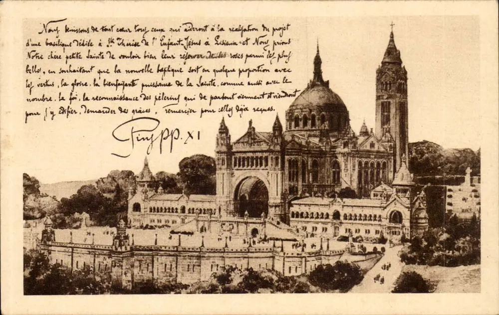 Projekt der Basilika von Saint Thérèse in Lisieux — Verleger DEAOSE, n° 51 - Vorderseite
