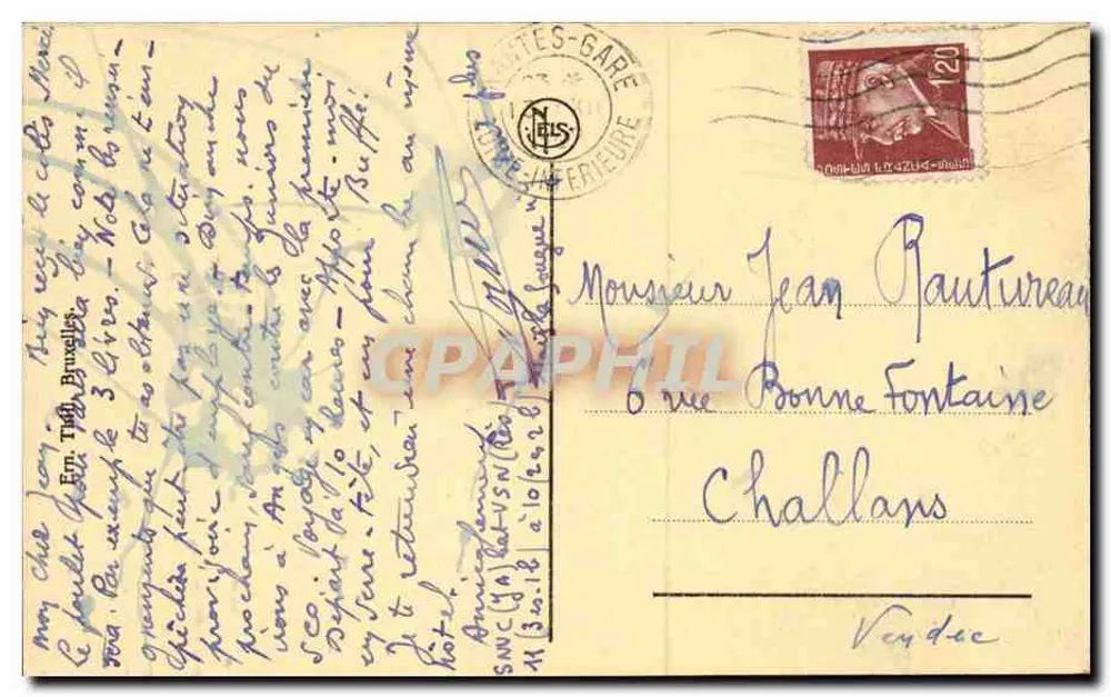 Brüssel - Säule des Kongresses - Verlag J. L. S. (J. L. S. Brüssel) - Rückseite