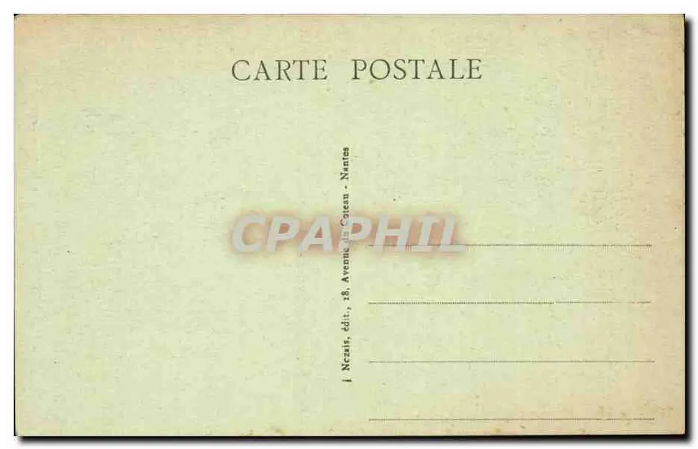 VANNES (Morbihan) — Wieża Konstytucyjnego — wydawca J. Ncrazis, Nantes - Rewers