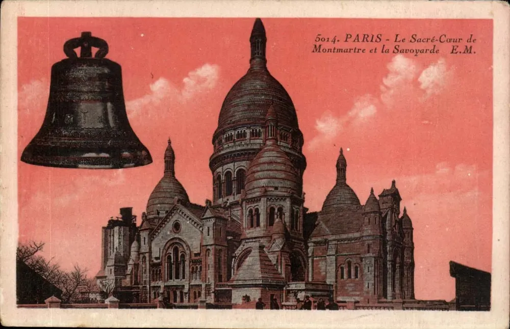 Paris - Das Heilige Herz von Montmartre und die Savoyardin - E.M. n°5014 - Vorderseite