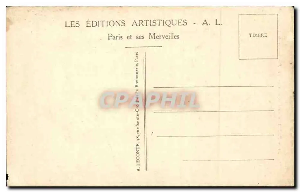 Paris — O Panteão — editor A. L. - Verso