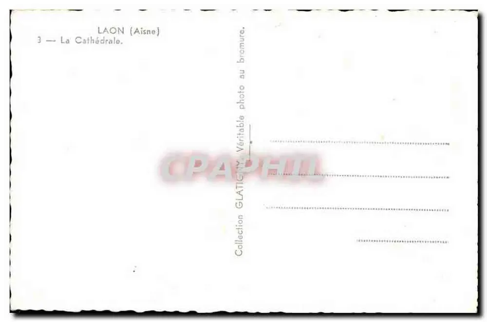 Laon (Aisne) — A Catedral — Coleção GLATIENY - Verso