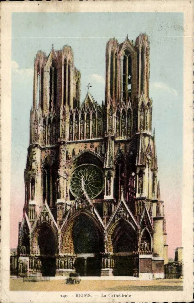Reims — A Catedral — Editor anônimo, n° 240 - Frente