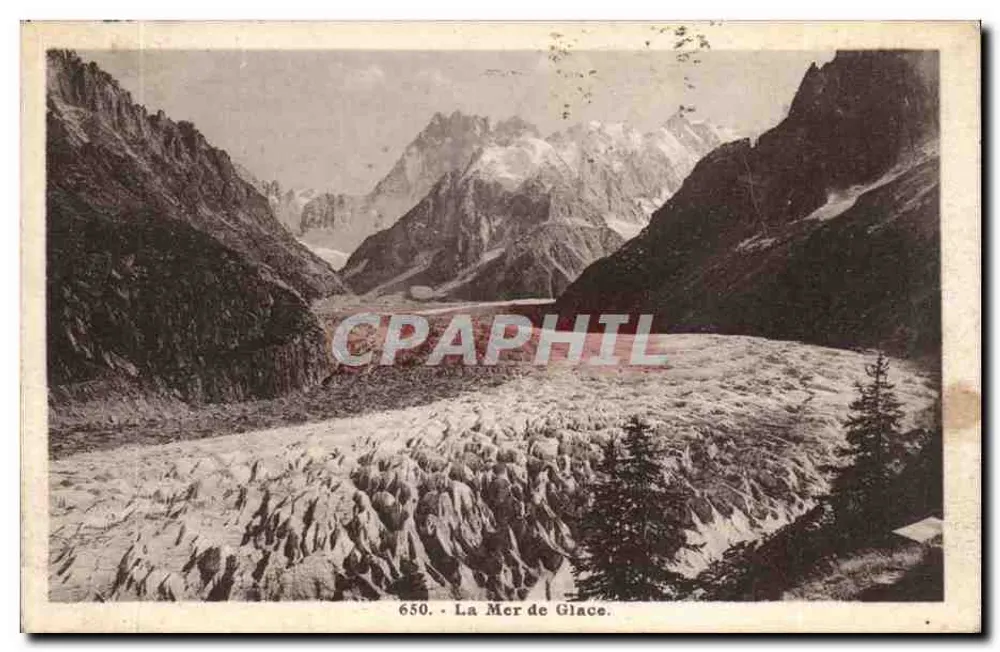O Mar de Gelo — Mont Blanc — L. Morand, Alta-Savoia, n°650 - Frente