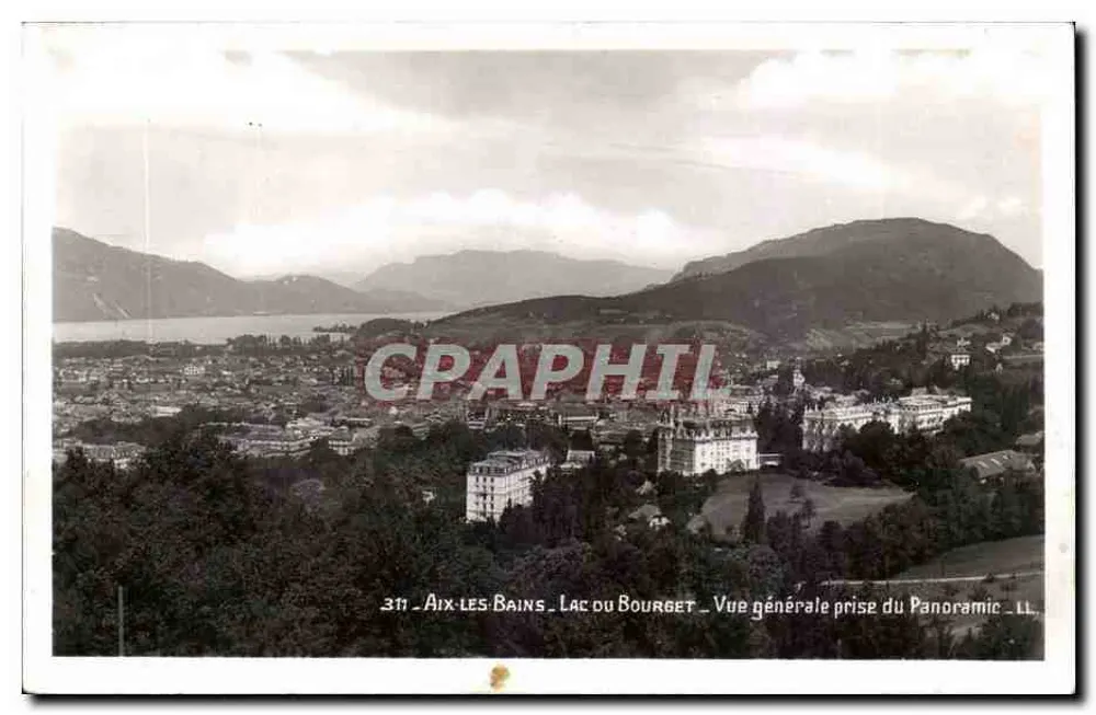 Aix-les-Bains - Lago de Bourget - Vista general tomada desde el Panoramique - 311 - Anverso