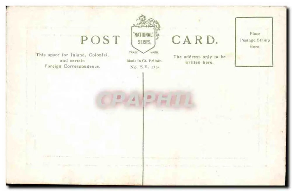 Das Schloss, Inverness — Verlag 'National Series', Nr. S.V. 515 - Rückseite