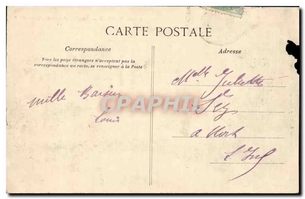 Rennes — O Palácio Universitário — G.F. n°1090 - Verso