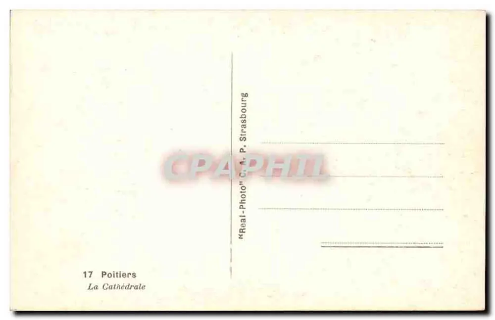 Poitiers — A Catedral — C. A. P. Strasbourg - Verso