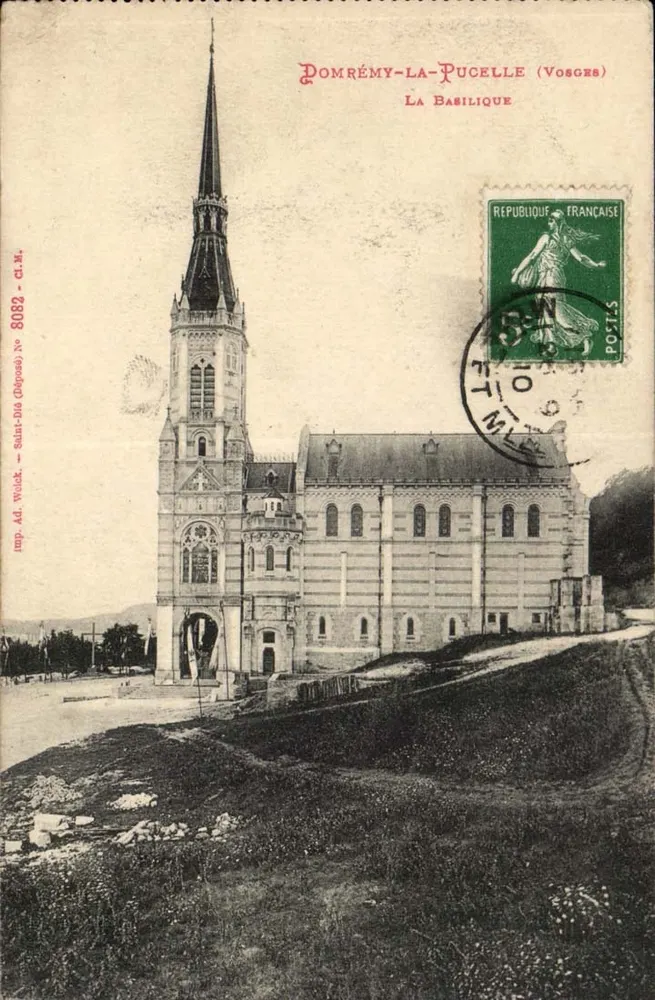 Pomrémé-la-Pucelle (Vosges) — A Basílica — imp. Ad. Wulck, Saint-Dié (Dép. 88) N° 8082 - Frente