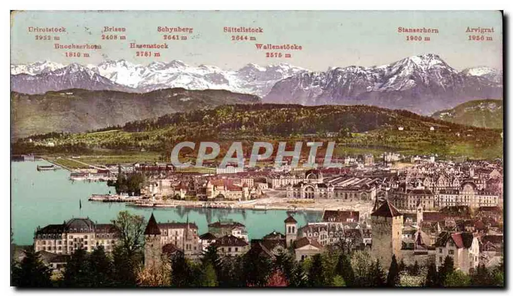 Luzern und die Alpen — Verlag: EATON PHOTOBLOC CO. ZÜRICH — Nr. 5048 - Vorderseite