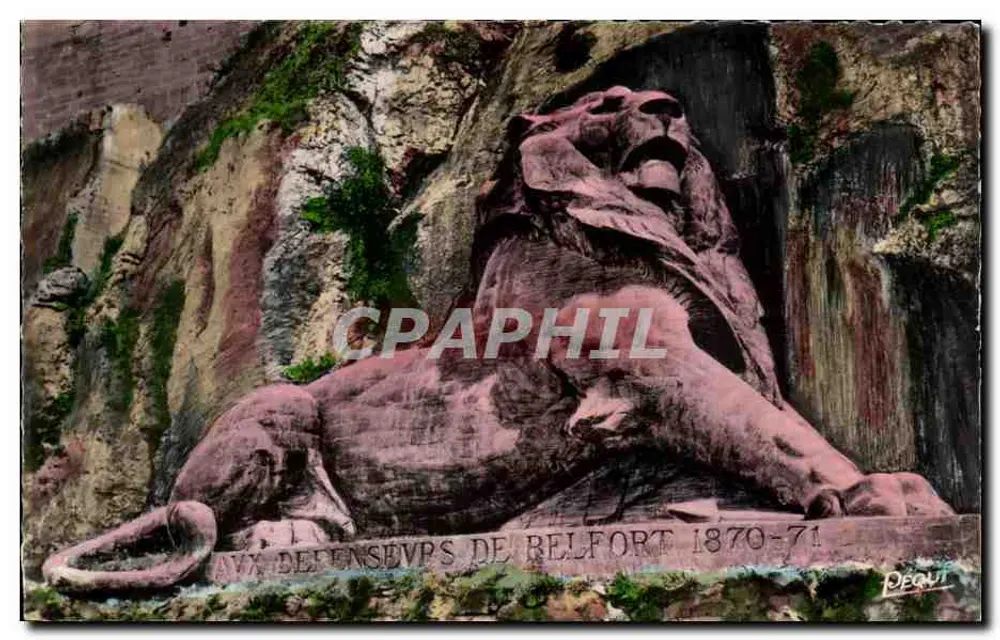 O Leão de Belfort — Monumento aos Defensores de Belfort 1870-71 — Editor Péraignot, n° 544 - Frente