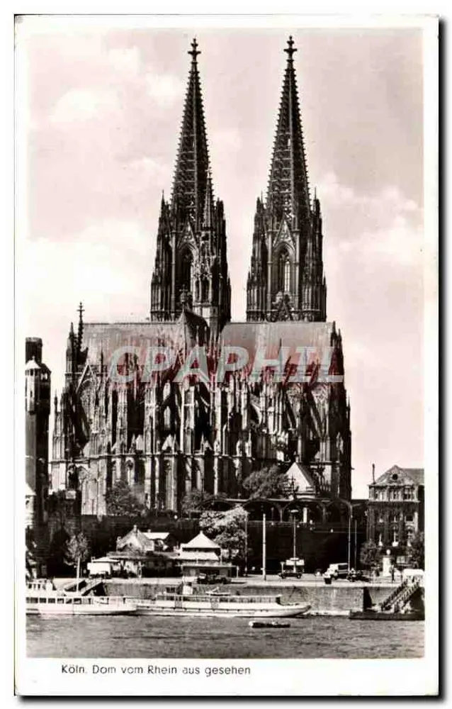 Köln, Kathedrale des Rheins — Ansicht vom Rhein — Bahnhofsbudhandlung Gerhard Ludwig, Köln - Vorderseite