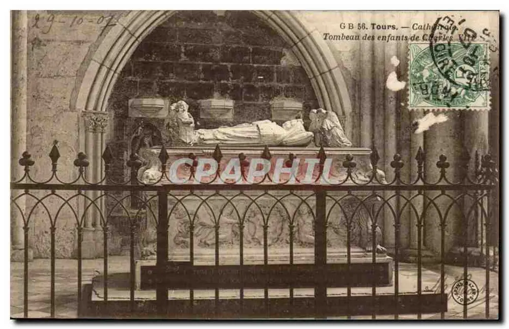 Grab der Kinder von Charles VIII — Tours — Kathedrale - Vorderseite