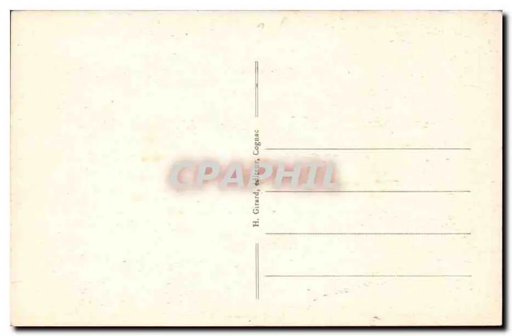 Cognac - Alte Fontäne genannt François Ier — H. Girard, Verlag Cognac, Nr. 21 - Rückseite