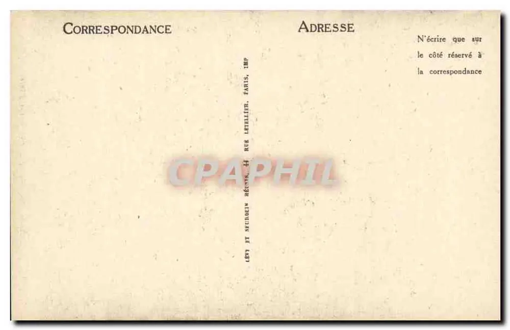 Caen — Antigo Hotel de Valois — ND — Imp. Paris, Imp. Lévy et Neudorff - Verso