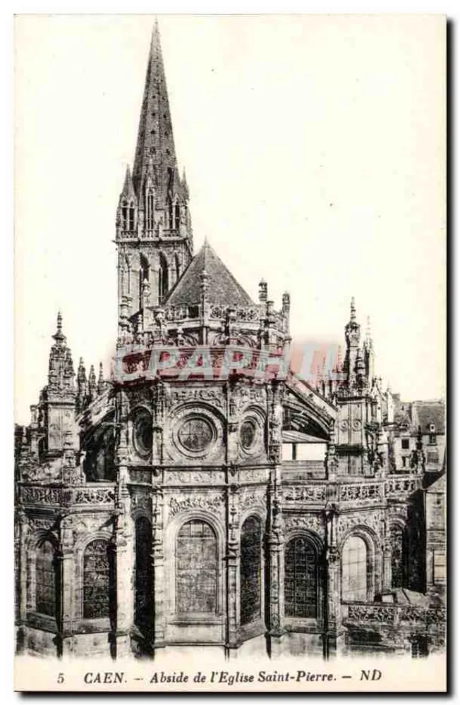 Caen — Abside da Igreja de São Pedro — Editor Lévy e Secrèdin, n°5 - Frente