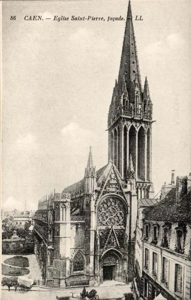 Caen — Église Saint-Pierre, façade — LL, n° 86 - Frente