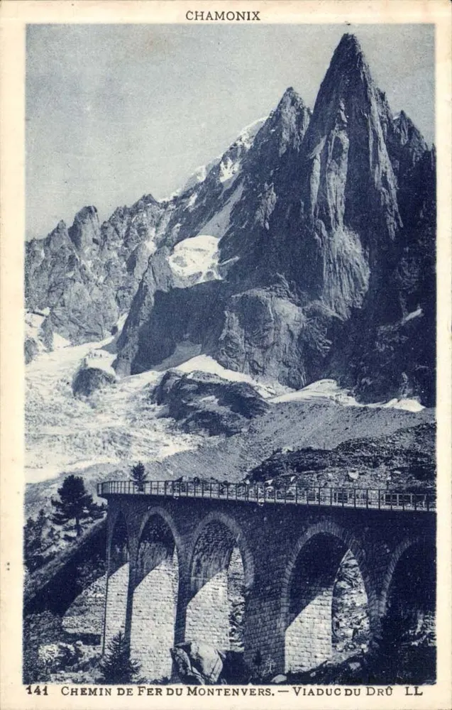 Chamonix — Ferrocarril del Montenvers — Viaducto del Drû — n° 141 - Anverso