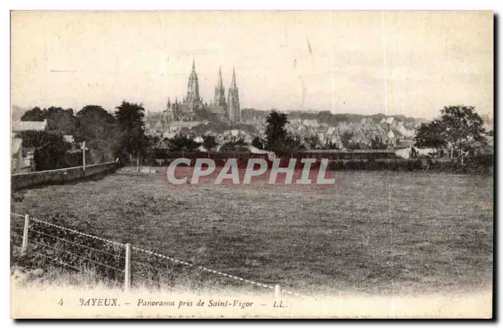 Bayeux — Panorama tirado de Saint-Vigor — L.L. - Frente