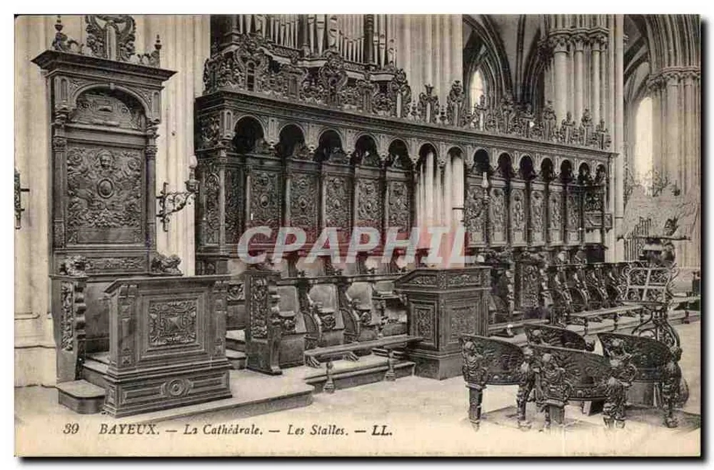 Bayeux — A Catedral — As Stalles — LL. n°39 - Frente