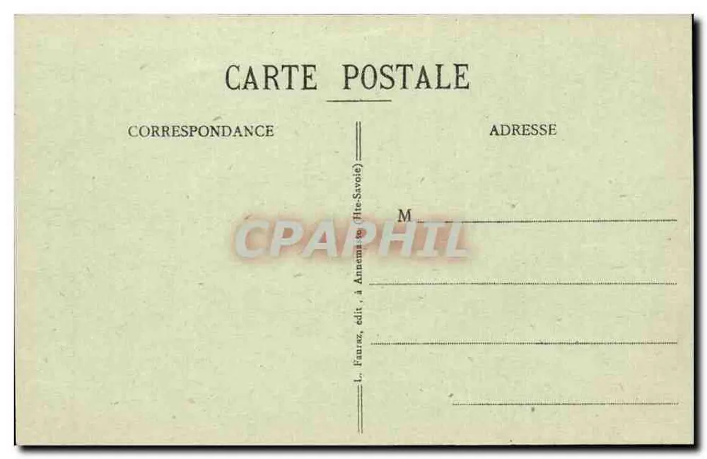 Chamonix - Montanvert und Mer de Glace — G.R. 596 — L. Faurraz, Verlag in Annemasse (Haute-Savoie) - Rückseite
