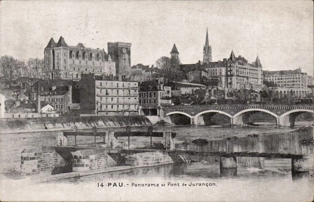 Pau - Panorama e Ponte de Jurançon — editor desconhecido, n° 14 - Frente