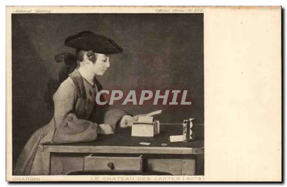 O Castelo das Cartas — Chardin — National Gallery — Série Oficial No 353 - Frente
